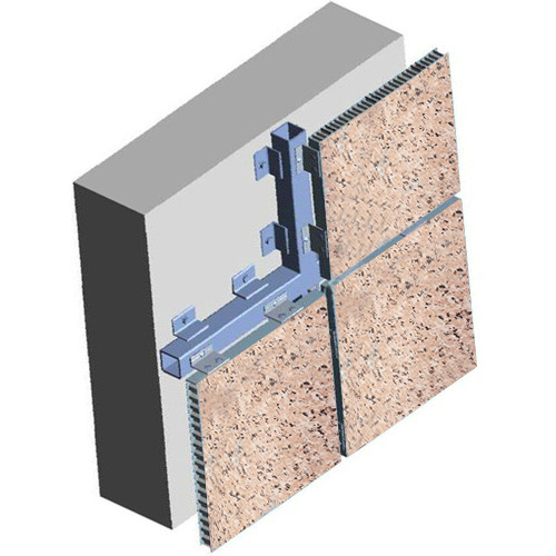 仿石紋鋁蜂窩板安全節(jié)點圖